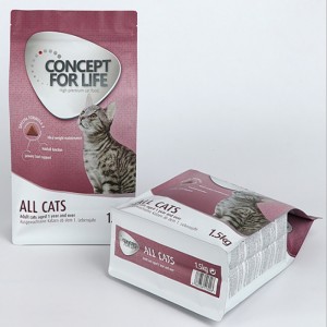 Sacchetti di plastica a fondo piatto con cerniera Otto sacchetti di plastica sigillati lateralmente per l'imballaggio del sacchetto dell'alimento per animali domestici