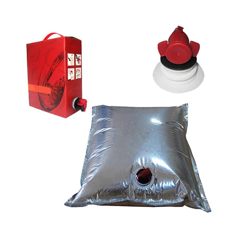 Sacchetto da 5 litri distributore di vino spremuta, acqua, olio bag-in-box con rubinetto rubinetto Sacca da vino in alluminio