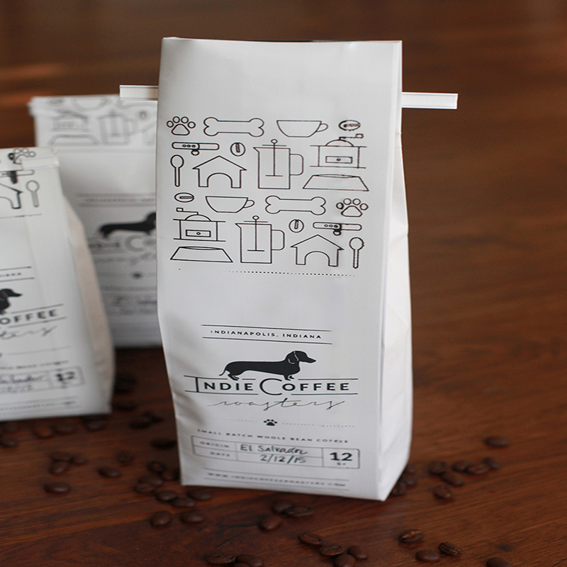 Fazzoletto laterale stampato formato personalizzato che imballa 15 kg 10 kg 2 kg 2,5 kg 3 kg 5 kg sacchetti di caffè per chicco di caffè