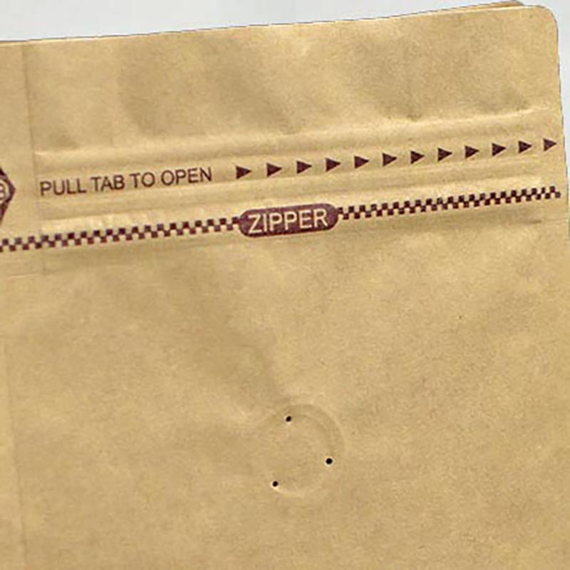 Il commercio all'ingrosso ricicla il rinforzo laterale inferiore dell'imballaggio del sacchetto OEM della chiusura lampo della valvola sta sulla borsa di caffè su ordinazione di stampa