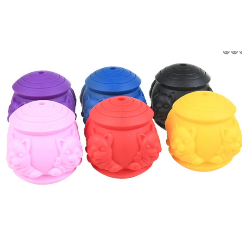 Giocattoli per animali domestici in silicone cane molare giocattolo per animali domestici che perde palla morso in silicone Giocattolo