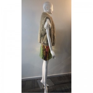 GILET IN PELLICCIA CREMA DONNA RLWF0002