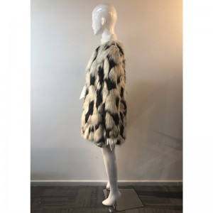 CAPPOTTO IN PELLICCIA STAMPA ZEBRA DONNA RLWF0003