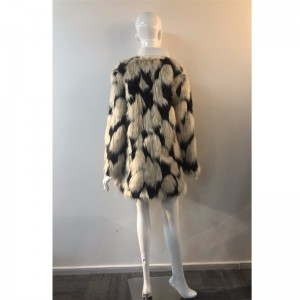 CAPPOTTO IN PELLICCIA STAMPA ZEBRA DONNA RLWF0003