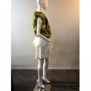 GILET IN PELLICCIA DOPPIO COLORE DONNA RLWF0010