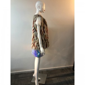 GILET IN PELLICCIA COLORATA DA DONNA RLWF0012