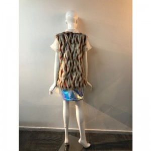 GILET IN PELLICCIA COLORATA DA DONNA RLWF0012