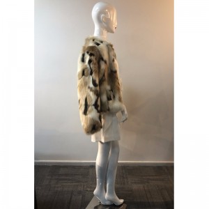 CAPPOTTO IN PELLICCIA COLLARLESS COLORATA DONNA RLWF0017