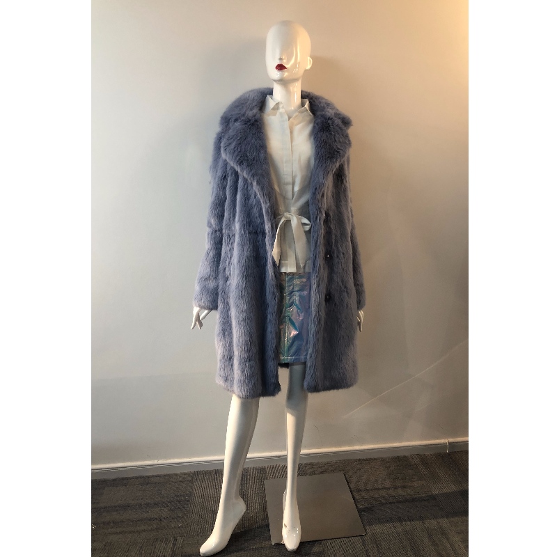 CAPPOTTO IN PELLICCIA FELPA DONNA IN VIOLA RLWF0022