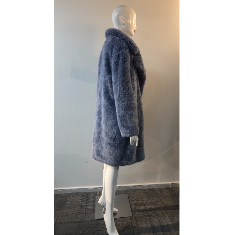 CAPPOTTO IN PELLICCIA FELPA DONNA IN VIOLA RLWF0022