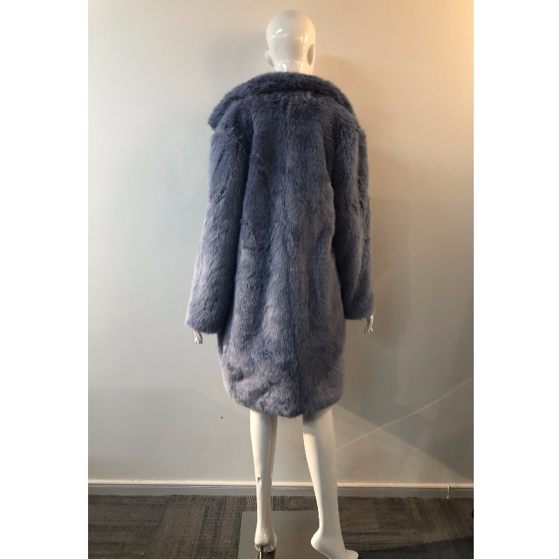 CAPPOTTO IN PELLICCIA FELPA DONNA IN VIOLA RLWF0022
