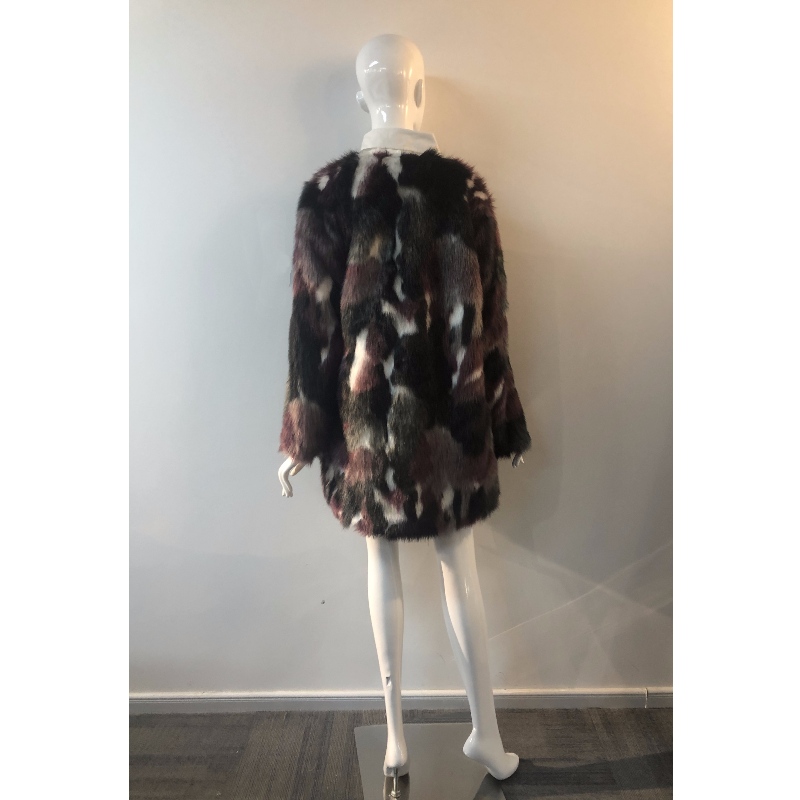 CAPPOTTO IN PELLICCIA COLLARLESS DA DONNA RLWF0024