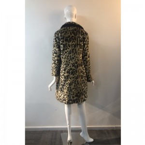 CAPPOTTO IN PELLICCIA STAMPA LEOPARDATA DONNA RLWF0028