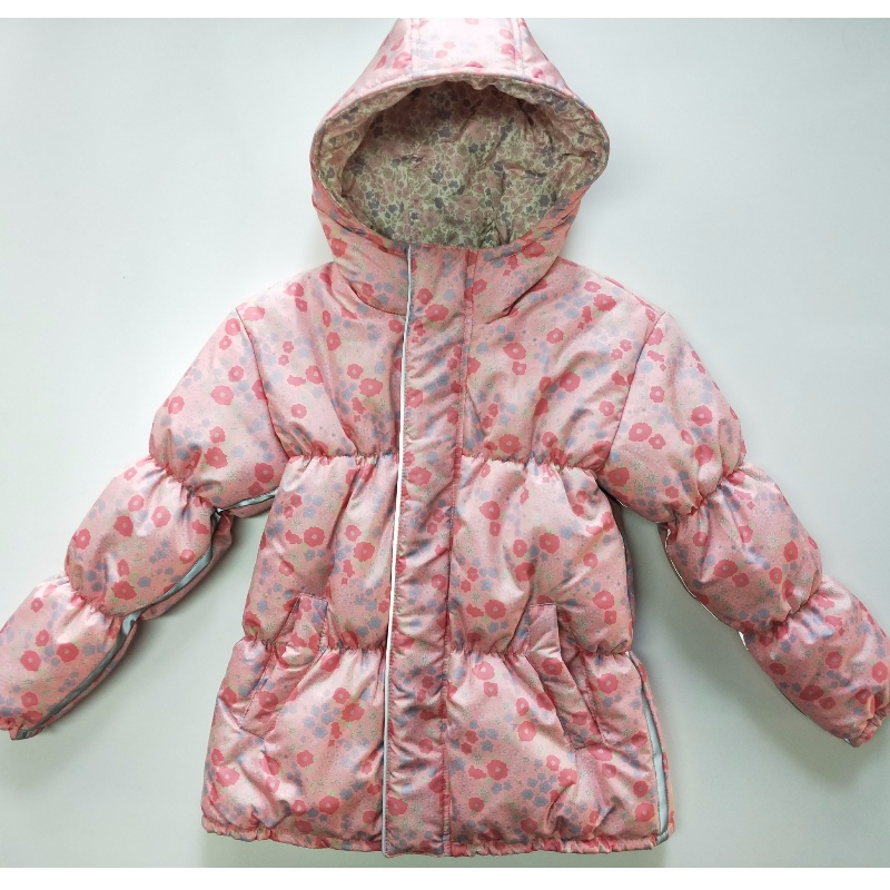 CAPPOTTO PUFFER STAMPA FIORE ROSA BAMBINO RLCPC0008N