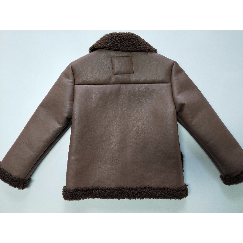 GIACCA PU MARRONE BAMBINO RLCPJ0001N