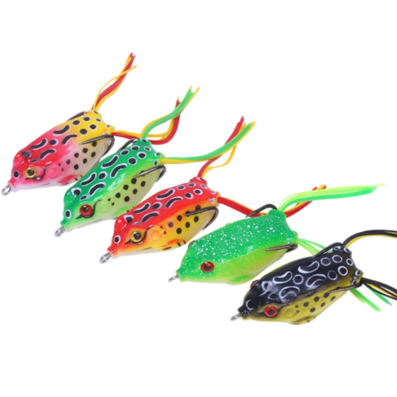Silicone rana tuono simulato Lei rana esca da strada esca falsa doppio gancio esca nera pesce nero specializzato nell'uccisione di attrezzi da pesca