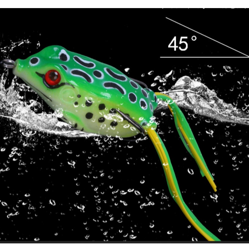 Silicone rana tuono simulato Lei rana esca da strada esca falsa doppio gancio esca nera pesce nero specializzato nell'uccisione di attrezzi da pesca