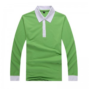 Camicia a maniche lunghe con collo a contrasto