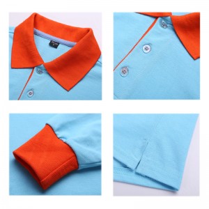 Camicia a maniche lunghe con collo a contrasto