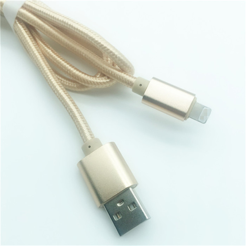 KPS-1005CB 8PIN 2M Cavo dati USB rapido intrecciato in nylon di alta qualità 2A per Iphone