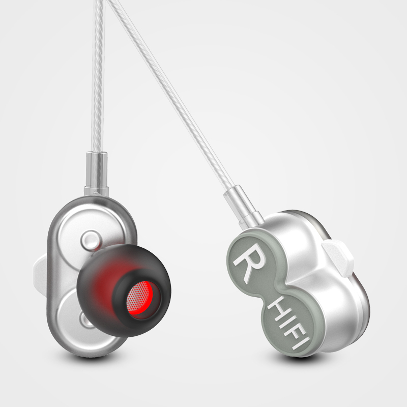 Cuffie cablate in-ear stereo HiFi Dual Speaker