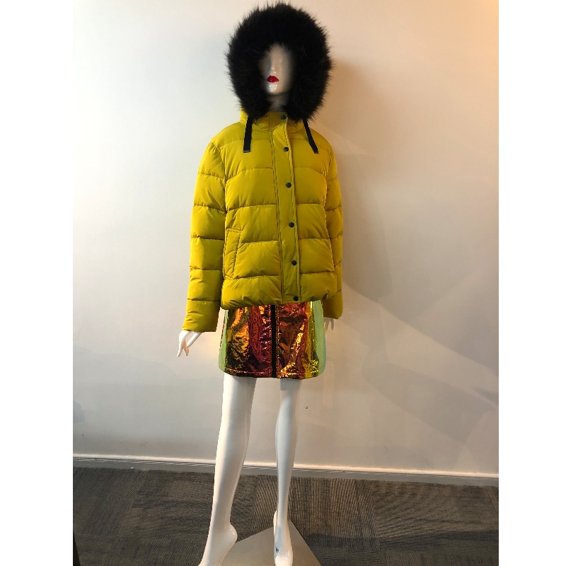 CAPPOTTO CON CAPPUCCIO GIALLO DONNA RLWPC0026