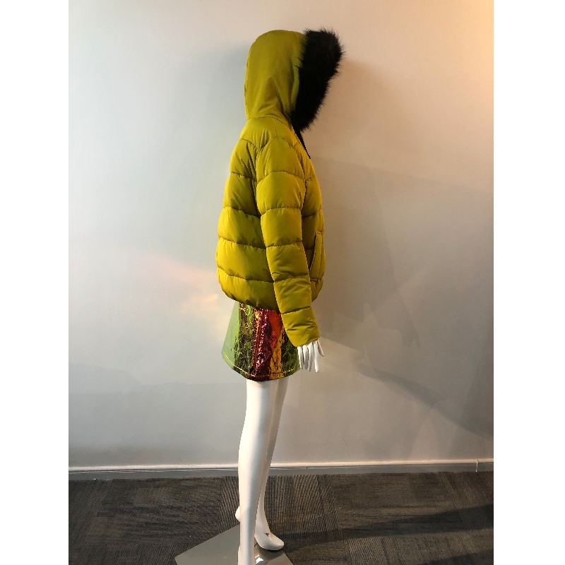 CAPPOTTO CON CAPPUCCIO GIALLO DONNA RLWPC0026