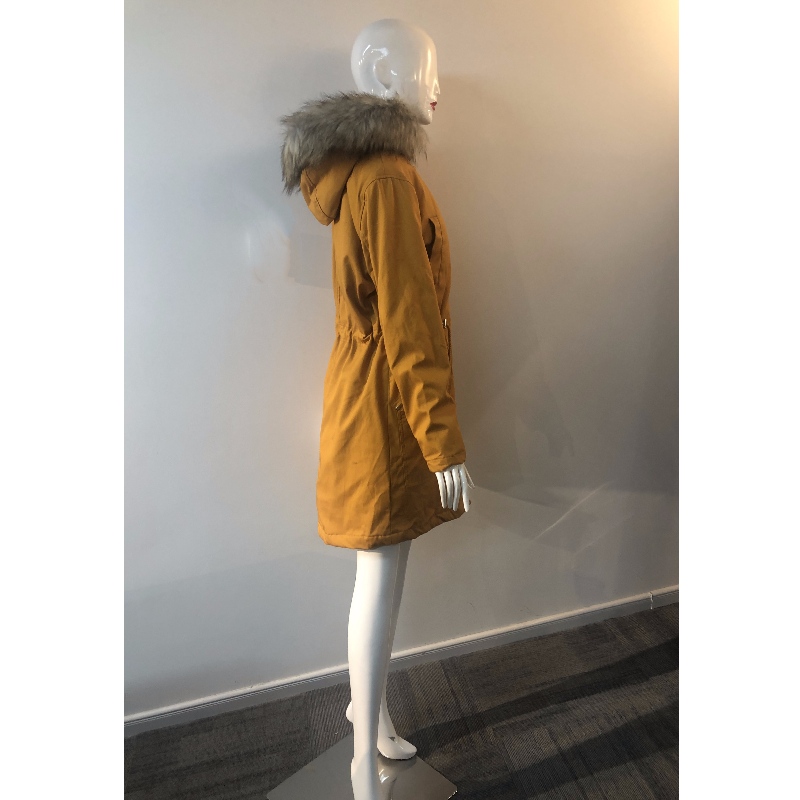 CAPPOTTO CON CAPPUCCIO GIALLO DONNA RLWPC0041