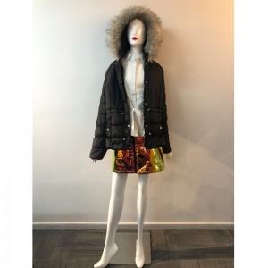 CAPPOTTO CON CAPPUCCIO NERO DONNA RLWPC0060