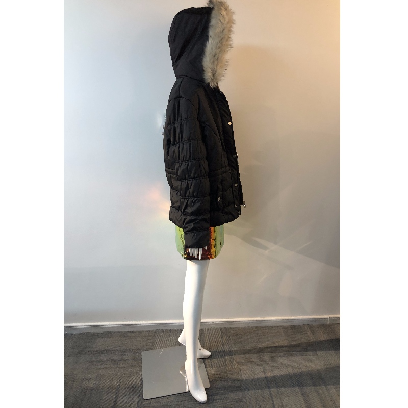 CAPPOTTO CON CAPPUCCIO NERO DONNA RLWPC0060