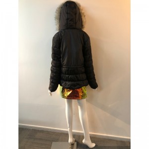 CAPPOTTO CON CAPPUCCIO NERO DONNA RLWPC0060