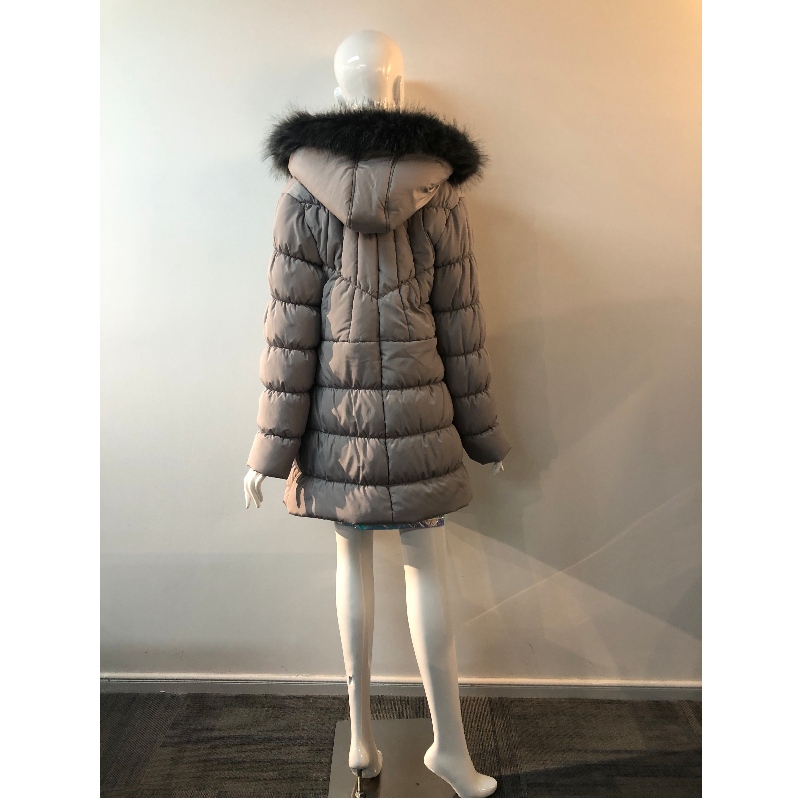 CAPPOTTO CON CAPPUCCIO GRIGIO DONNA RLWPC0070