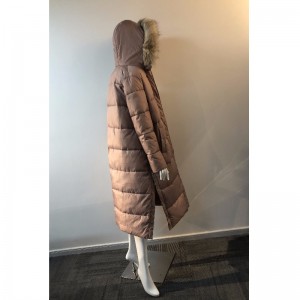 CAPPOTTO LUNGO IN PUFFER DONNA IN CHAMPAGNE RLWPC0073