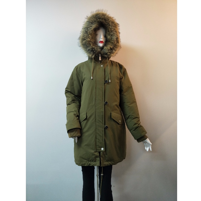 CAPPOTTO RESISTENTE ALLA DOCCIA DA DONNA IN KHAKI RLWPC0086