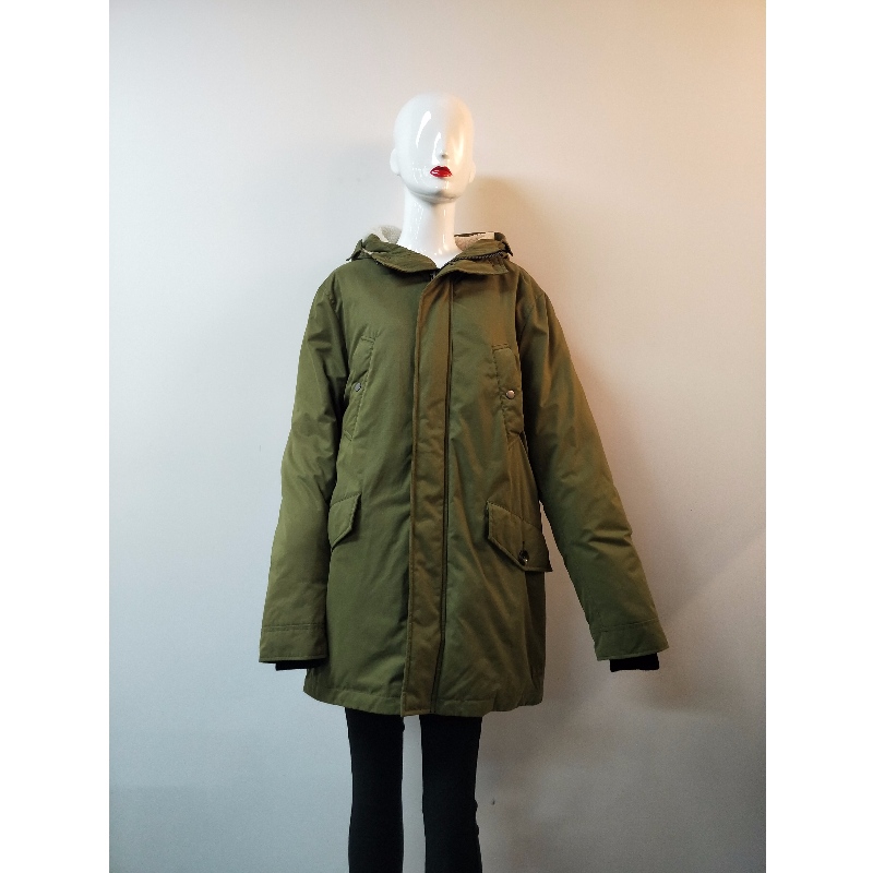 CAPPOTTO CON CAPPUCCIO KHAKI DA DONNA RLWPC0088