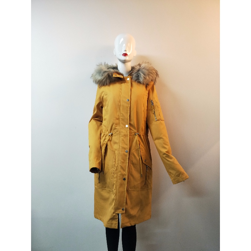 CAPPOTTO LONGLINE GIALLO DONNA RLWPC0091