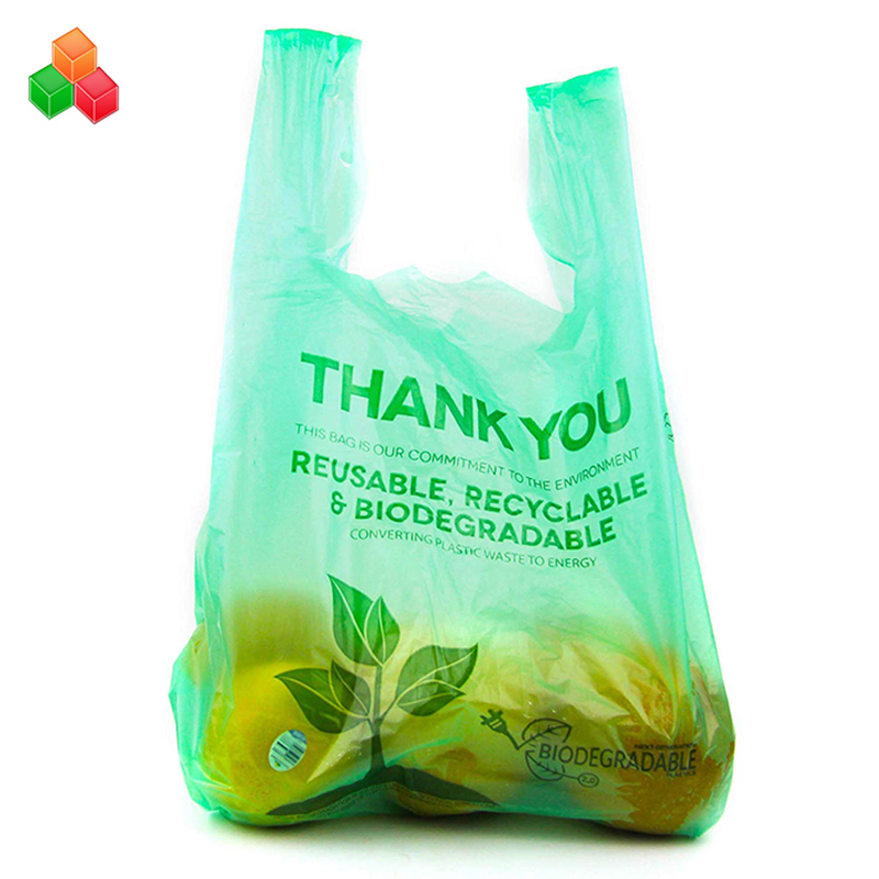 Rotolo personalizzato del sacchetto della spesa dei rifiuti della spazzatura di plastica biodegradabile 100% compostabile 100% non tossico colorato colorato + tossico d2w