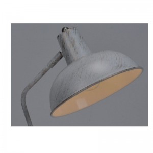 Lampada da tavolo con funzione di regolazione del paralume in metallo e oro bianco spazzolato