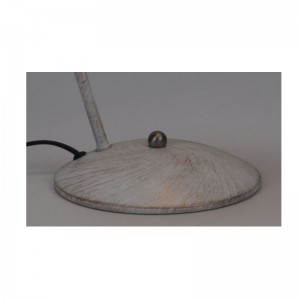 Lampada da tavolo con funzione di regolazione del paralume in metallo e oro bianco spazzolato