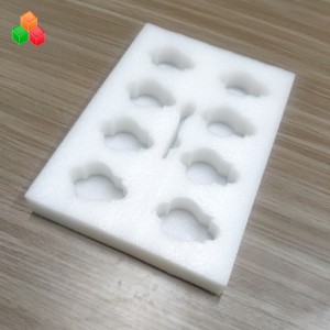 inserto in schiuma di epe colorata antiurto in schiuma di epe con imballo interno in schiuma personalizzata di alta qualità per materiale da imballaggio di bottiglie di vino