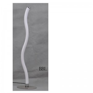 Lampada da tavolo a LED con tubo acrilico a forma d'onda