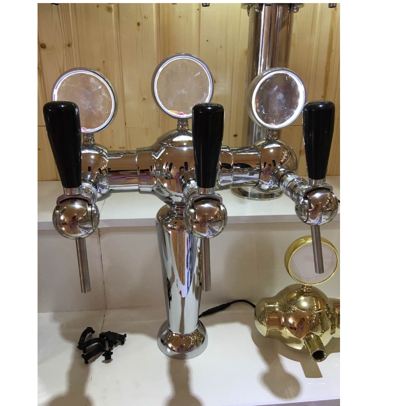 Rubinetto per birra a forma di palla, rubinetto per birra con compensatore, flusso regolabile per homebrew o bar
