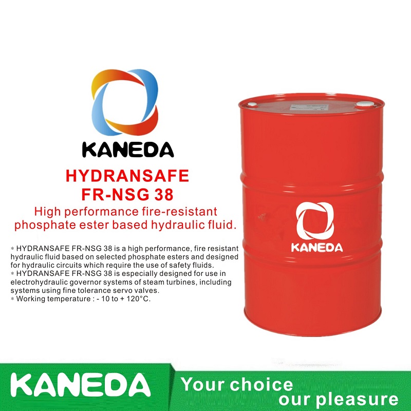 KANEDA HYDRANSAFE FR-NSG 38 Fluido idraulico a base di estere fosfato resistente al fuoco ad alte prestazioni.