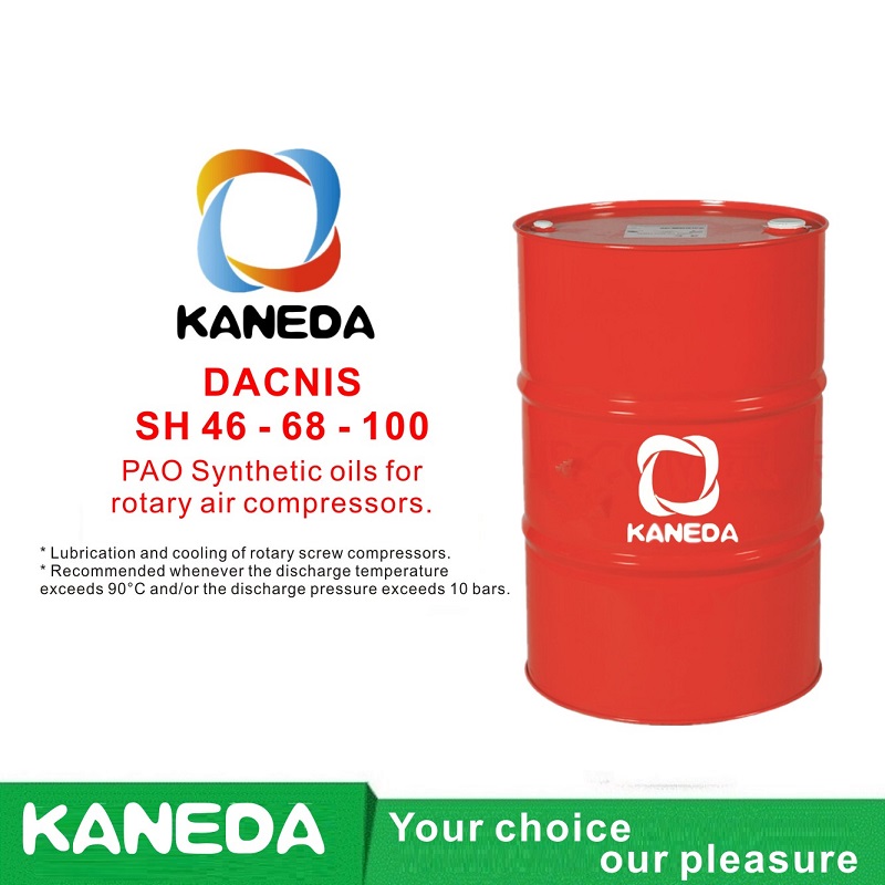 KANEDA DACNIS SH 32- 46 - 68 - 100 PAO Oli sintetici per compressori d'aria rotanti.