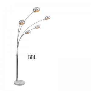 Lampada da terra moderna con base in marmo