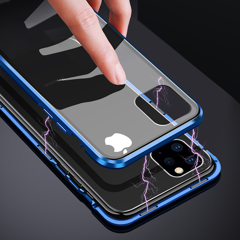 Per iPhone 11 Custodia per telefono ad adsorbimento magnetico