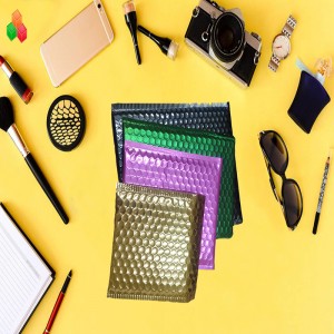 Buste postali imbottite personalizzate in plastica OEM confezionate in busta antiurto per bolle di sicurezza in busta a bolle d'aria in alluminio