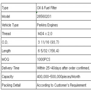 Filtro olio e carburante