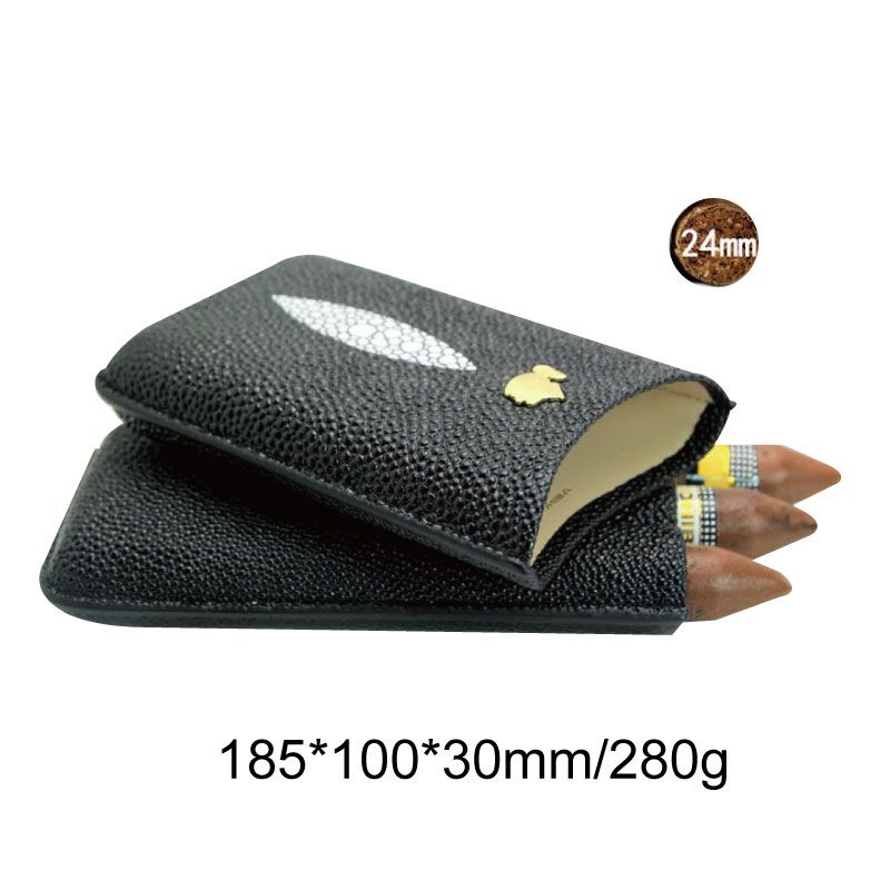 Viaggio 3 conti Portable Leather Cigar Case