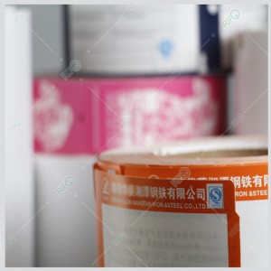 Etichette per alte temperature con barra in acciaio con saturazione del colore eccellente